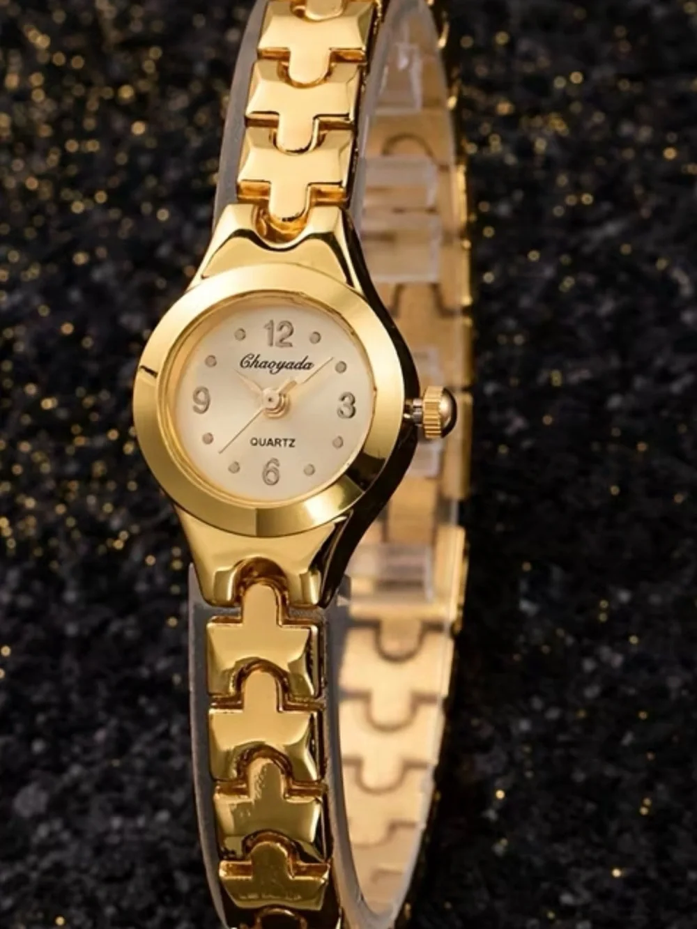 Gold-Tone Women's Bracelet Watch by Chaoyada
